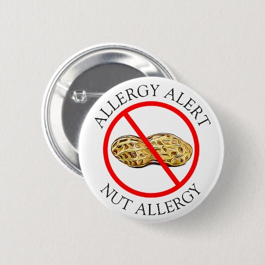 Ernstige Pinda Allergy Alert Button (Voorkant /achterkant)