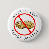 Ernstige Pinda Allergy Alert Button (Voorkant)
