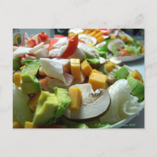 Ernstige salade briefkaart
