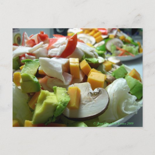 Ernstige salade briefkaart (Voorkant)