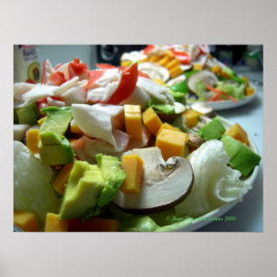 Ernstige salade poster