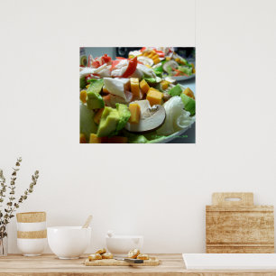 Ernstige salade poster