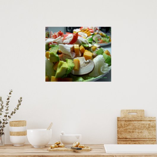Ernstige salade poster (Keuken)