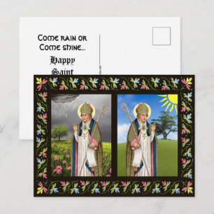 'Ernstige' St. Swithin's Dag Groet Briefkaart