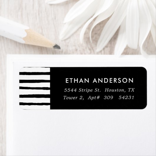 Ernstige strepen etiket (Insitu)