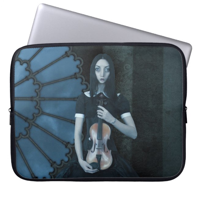 Ernstige surrealistische kunst van gothisch Victor Laptop Sleeve (Voorkant)