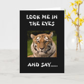 ERNSTIGE TIJGER ZEGT 'GEZOND WORDEN' KAART (Gele Bloem)