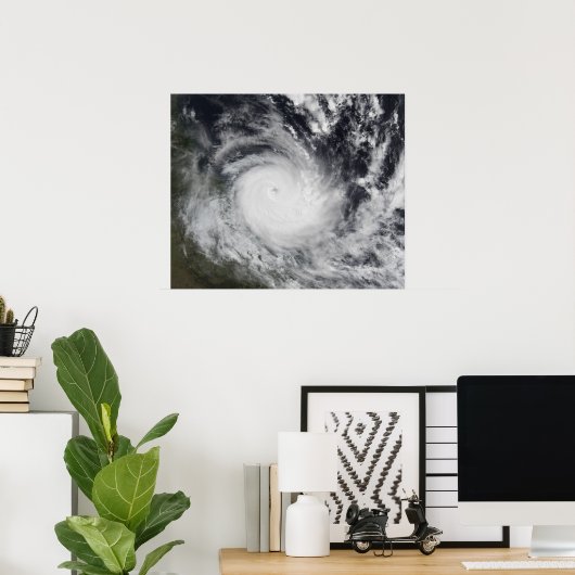Ernstige Tropische Cyclone Hamish Poster (Thuiskantoor)