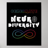Erobel neurodiversiteit Rainbow Infinity Autism A Poster (Voorkant)