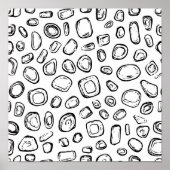 Eroded Copper Object Decoupage Template Line Art Poster (Voorkant)