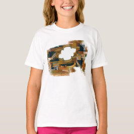 Eroded Stringed Instrument Lijst T-shirt