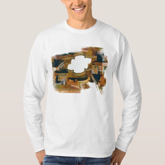 Eroded Stringed Instrument Lijst T-shirt (Voorkant)