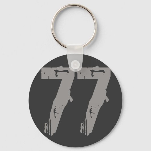 Eroded Style Number 77 Sleutelhanger (Voorkant)