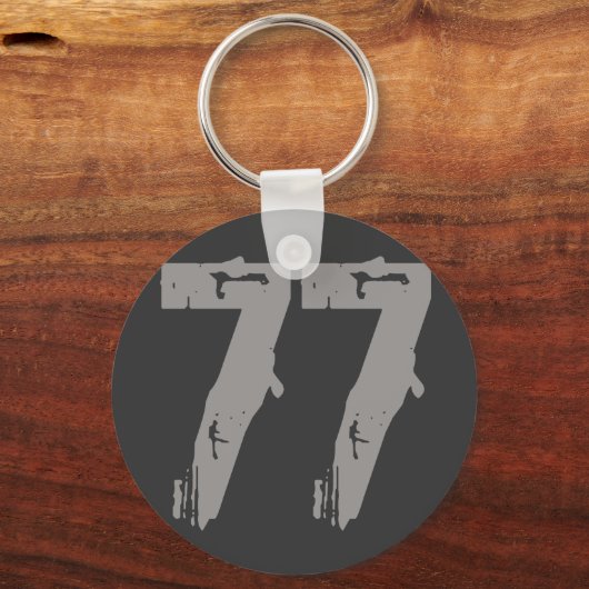 Eroded Style Number 77 Sleutelhanger (Voorkant)