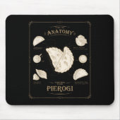 Erogi Dumpling Anatomy Unique Lish Recipe Tee, Per Muismat (Voorkant)