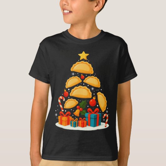 Erogi Lish Food Land Christmas Tree Xmas Long Slee T-shirt (Voorkant)