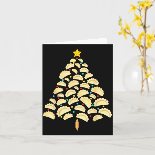 Erogi Tree Lish Christmas Food Funny Tee Men Women Kaart (Gele Bloem)