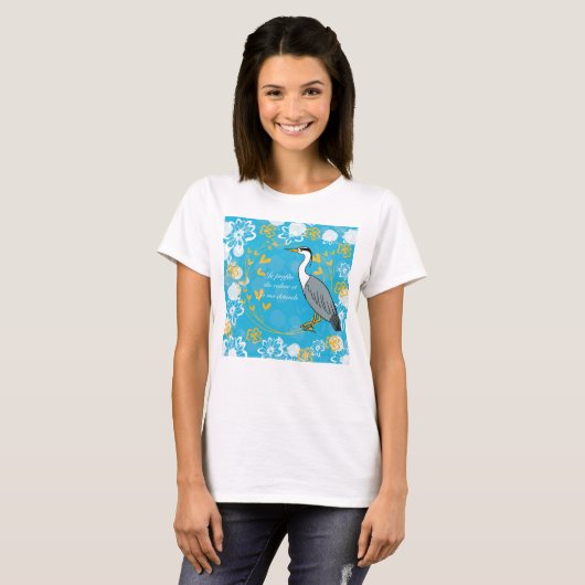 eron, bloem, blauw, mandala, zen, chakra t-shirt (Voorkant volledig)