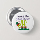 Erop je binnen Elf Ronde Button 5,7 Cm (Voorkant /achterkant)