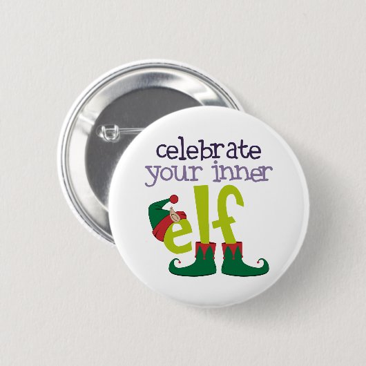 Erop je binnen Elf Ronde Button 5,7 Cm (Voorkant /achterkant)