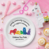 Erop je winnaar van de regenboogwet papieren bordje (Feest)