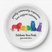 Erop je winnaar van de regenboogwet papieren bordje (Voorkant)