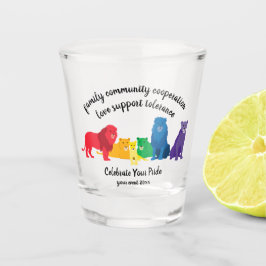 Erop je winnaar van de regenboogwet shot glas