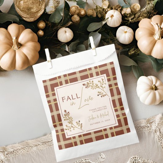 Erop verliefd Plaid herfst-huwelijksshower Bedankzakje