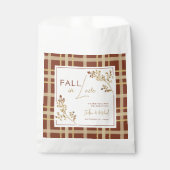 Erop verliefd worden Herfst gebladerte ruit Huweli Bedankzakje (Voorkant)