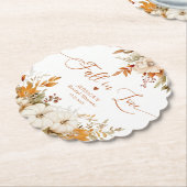 Erop verliefd worden rustieke bruidsdouche  kartonnen onderzetters (Gekanteld)