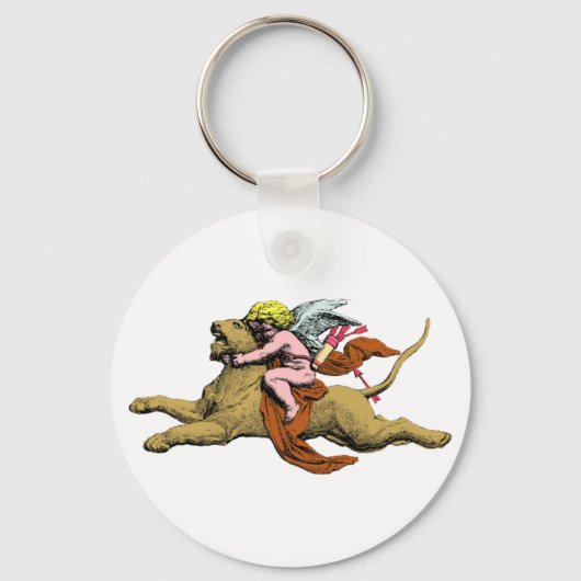 Eros reitet Löwe rides lion Sleutelhanger (Voorkant)