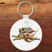 Eros reitet Löwe rides lion Sleutelhanger (Voorkant)