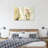 Eros wordt gestraft in aanwezigheid van Aphrodite Canvas Afdruk (Insitu (Slaapkamer))