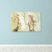 Eros wordt gestraft in aanwezigheid van Aphrodite Canvas Afdruk (Insitu (Houten vloer))