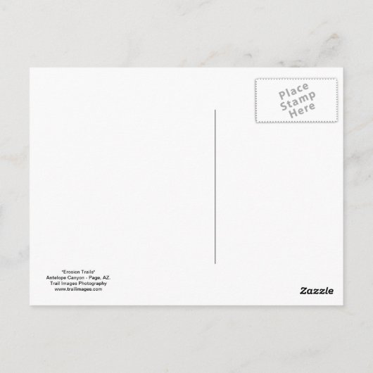 "Erosiesporen" Briefkaart (Achterkant)