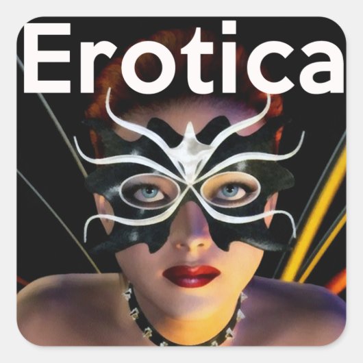 Erotica Genre Book Hoesje Square Glossy Sticker (Voorkant)
