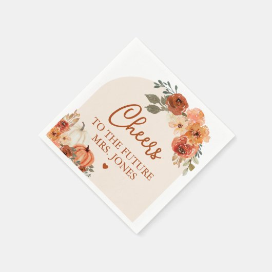 Erotiek Terracotta Toekomstige Mrs Bruidsfeest Servet (Hoek)