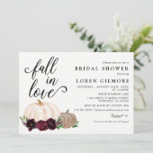 Erotiek Wijnrood Boho Pompoen Bruiloft Feest Kaart (Staand voorkant)