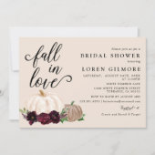 Erotisch bruin boho pompoen bruidsdouche kaart (Voorkant)