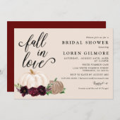 Erotisch bruin boho pompoen bruidsdouche kaart (Voorkant / Achterkant)