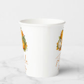 Erotisch herfstthema met pompoen bruidsdiner  papieren bekers (Rechts)