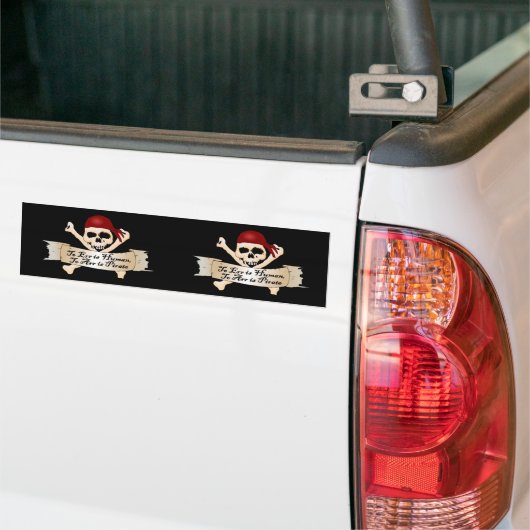 Err is mens, Arr is Pirate Bumpersticker (Op Truck)