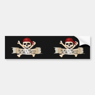Err is mens, Arr is Pirate Bumpersticker