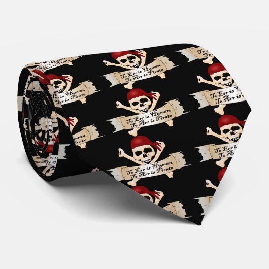 Err is mens, Arr is Pirate Stropdas (Opgerold)