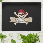 Err is mens, Arr is Pirate Theedoek (Gevouwen)