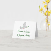 Err is mens - vergiffencitaat kaart (Gele Bloem)