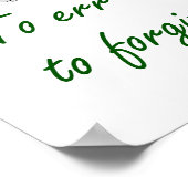 Err is mens - vergiffencitaat poster (Hoek)