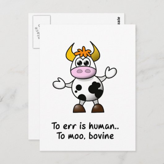 Err is menselijk briefkaart (Voorkant / Achterkant)