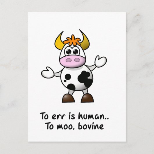 Err is menselijk briefkaart (Voorkant)