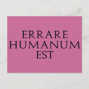 Errare Humanum Est-Briefkaart Briefkaart